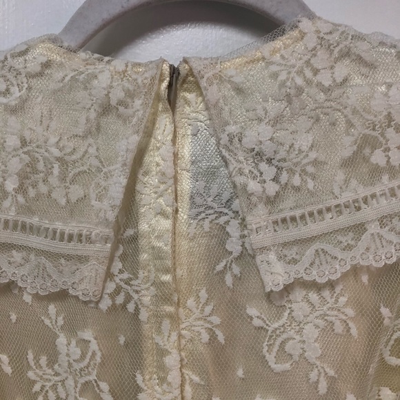 Vintage Jessica McClintock Gunne Sax girls lace over satin dress size 6. - Picture 7 of 12